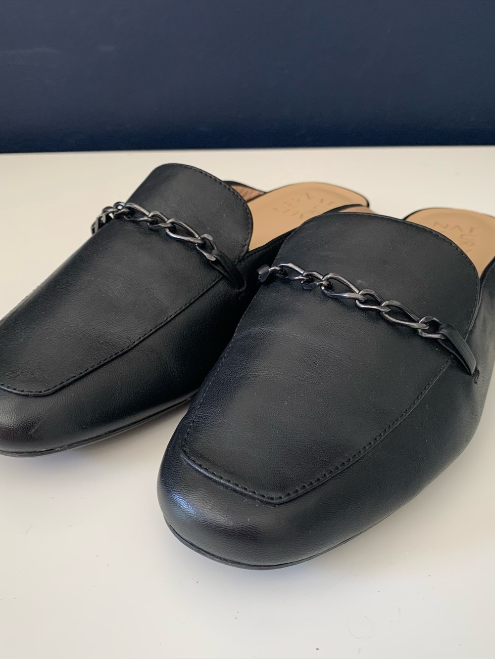 Naturalizer | Black Leather Mule Loafer EUC Size 8W